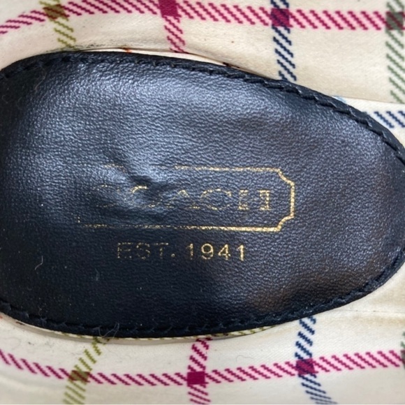 Coach Leona Black Leather Slip On Flats Shoes 6.5 - Picture 8 of 9